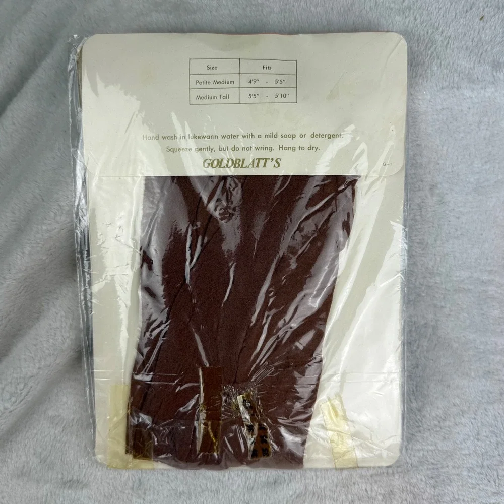 Vintage Gold Coast Sunspice Pantyhose Medium Tall Goldblatt's Deadstock Tights